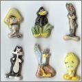 Bugs Bunny - C�ramique  - 6 F�ves plates - Alcara - 1993