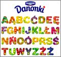 Alphabet Fruits - Magnets Danonki  Danone - 2010 - Pologne