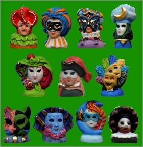 Les Masques de Venise - 11 F�ves Mates (filet or) 2009