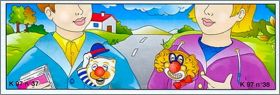 Badges chat et  clown - (Kinder Surprise) - K97-37 et K97-38