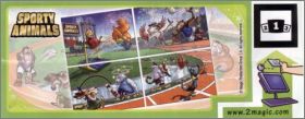 Sporty animals - Puzzles  kinder  - 2012 -  DC198 � DC201