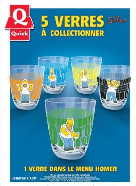 The Simpsons - Menu Homer avec son verre - Quick - juin 2013