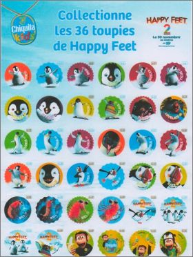 Happy Feet 2 - Chiquita Kids - 36 toupies - Belgique