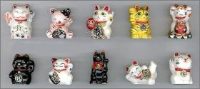Les Chats Maneki-Neko - Fèves Brillantes et Or - 2012