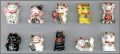 Les Chats Maneki-Neko - F�ves Brillantes et Or - 2012