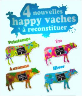 4 Nouvelles Happy vaches à reconstituer Magnets Charal  2013