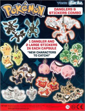 Pokemon Danglers & Stickers Combo - T8775 - Gacha -Tomy