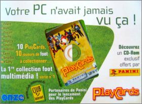 PlayCards Panini -  CD-Rom pour PC - 10 joueurs de foot 2001