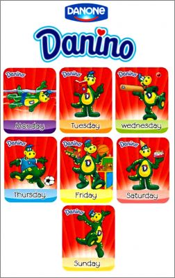 Les jours de la semaine Magnets Danino Danone Afrique du Sud