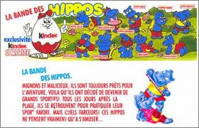 La bande des Hippos ( Exclusivité Kinder Surprise) figurines