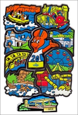 Walibi - Puzzle de 10 magnets en plastique - Belgique - 2009