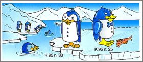 Pingouins porte-crayons - Kinder K95-25 et K95-33 - 1995