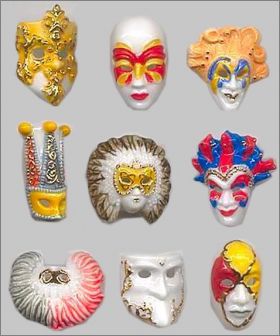 Venise en f�te - Masques - F�ves Brillantes filet or - 2008