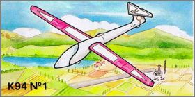 Planeur blanc et rose - Kinder surprise - K94-1