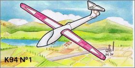 Planeur blanc et rose - Kinder surprise - K94-1 - 1993