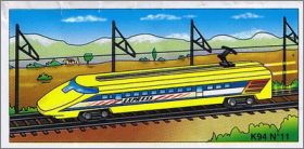 Train TGV  jaune - Kinder surprise - K94-11