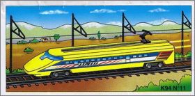 Train TGV  jaune - Kinder surprise - K94-11 - 1994