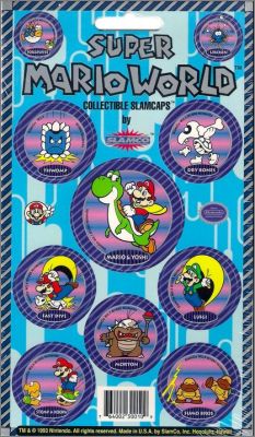 Super Mario World Nintendo Slamcaps Slamco 1993 - �tats-Unis
