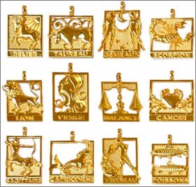 Signes du zodiaque dor�s d�coup�s - F�ves - Prime - 2014