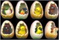 Poussins dans l'oeufs  - 16 (8 +8)  F�ves Brillantes - 2002