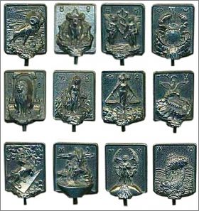 Zodiaque II - 12 F�ves argent�es - Wietzel - 1995