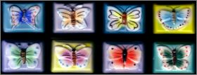 Les papillons - 8 Fves Brillantes relief - Nordia Aria 2002