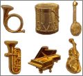 Instruments de musique II - 6 Fèves dorées - Alcara - 1985