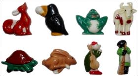 Fables de la Fontaine - 8 F�ves plates Brillantes - 2006