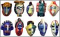 Masques Africains - 10 F�ves brillantes - Prime - 2002