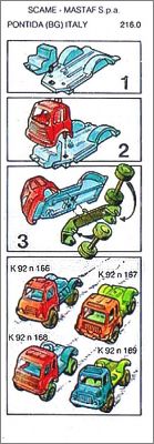 Camions - Kinder -  K92n166 � K92n169