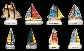 Les voiliers - 8 F�ves brillantes-  Alcara  - sans date