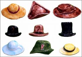 Les chapeaux - 9 F�ves Brillantes - Moulin � Huile 1999
