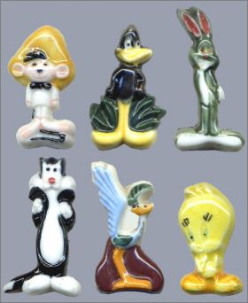Bugs Bunny - Porcelaine - 6 F�ves plates  - Alcara - 1993