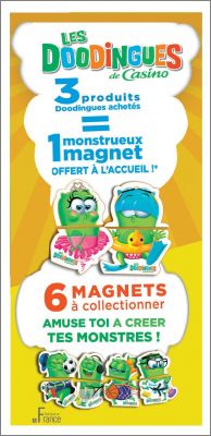 Les Doodingues de Casino - 6 Magnets  collectionner - 2015