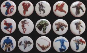 Pions Marvel - Jetons blancs 15 F�ves brillantes Prime 2010