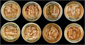 Charbonnettes des Vosges - 8 F�ves en relief - Prime - 2000