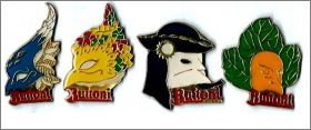 Masques Carnaval de Venise - 4 Pin's - Buitoni - 1992