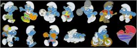 Schtroumpfs sportifs - 12 pin's Cora - 1993