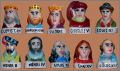 Bustes de rois de France - 10 F�ves Brillantes - Alcara 1997