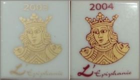 Carte de Voeux L'Epiphanie - F�ves Brillantes - 2003 ou 2004