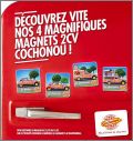 4 Magnifiques Magnets 2CV - Cochonou - 2016