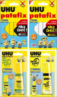 Les minions - 4 Magnets Marque-pages - UHU - 2015