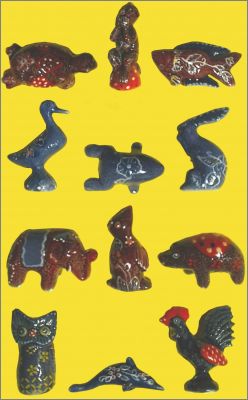 Animaux de Born�o - 12 F�ves brillantes - 2006