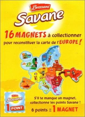 16 Magnets - Savane de Brossard - Carte de l'Europe - 2016