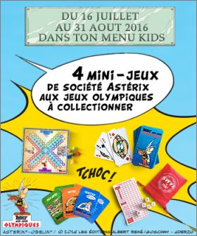 Ast�rix - 4 Mini-jeux � collectionner - Buffalo Grill - 2016