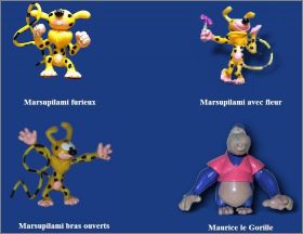 Marsupilami - 4 figurines - Quick - Magic Box - 1994