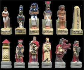 Jeu d' Echec Egypte contre Rome 12 f�ves mates et or - 2012