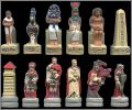 Jeu d' Echec Egypte contre Rome 12 f�ves mates et or - 2012