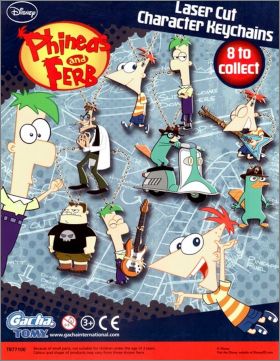Phineas and Ferb - 8 Porte-cl�s - Gacha - Tomy - 8771 - 2015