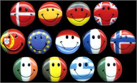 Smiley aux couleurs de l'Europe - 13 F�ves brillantes - 2010